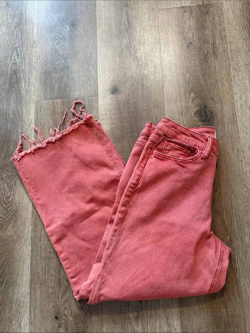 Vervet Russet - High Rise 90's Vintage Hem Detail Flare Jeans - Picture 5 of 14